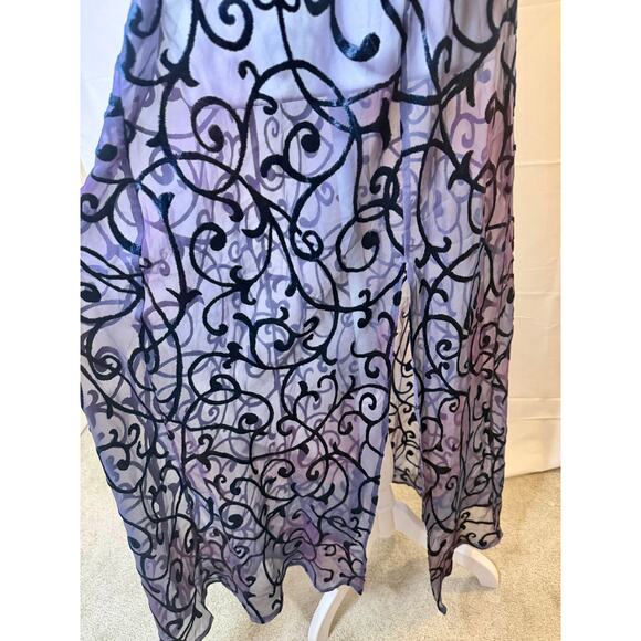 Vintage 90s Victoria’s Secret Burnout Velvet Sheer Purple Long Slip/Gown Large - Picture 10 of 12